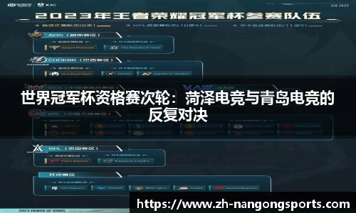 世界冠军杯资格赛次轮：菏泽电竞与青岛电竞的反复对决